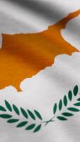 Animation of Cyprus flag waving in the wind. Media. Background with flag of Cyprus in 3d motion. Vertical . video
