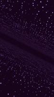 Flying inside abstract data tunnel. Media. Beautiful space of millions of small lights. Vertical . video