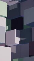 Colored cubes in abstraction. Animation. Colorful little boxes that move in 3D format. video