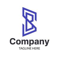 SB or BS simple monogram logo vector