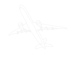 Connect the dots drawing of an airplane png