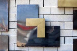 Architectural details in the construction of buildings and structures close-up. photo