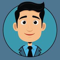 a cartoon man in a suit and tie vector