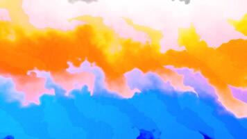 Animation with liquid waves of colorful plasma stripes. Motion. Colorful stripes move in ripples in wavy stream. Background with curved colored stripes with thermal energy of plasma video