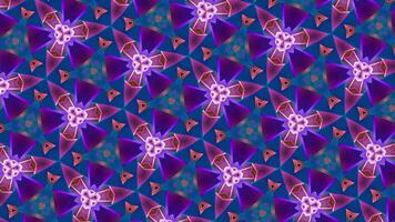 Background view of a kaleidoscope. Motion. A bright background starting with blue shades that change the picture as a whole and patterns in abstraction. video