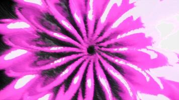 astratto 3d modello nel floreale modulo. movimento. floreale modello con in movimento buco nel centro. Linee di 3d floreale modello mossa con nero buco nel centro video