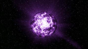 Abstract energy orb motion graphics. Motion. Colorful sphere with swirling energy movement effect within isolated on a black background. video