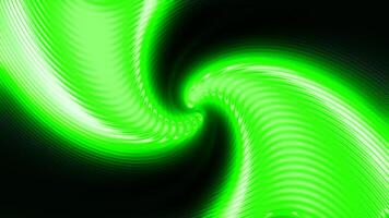 Bright swirling stream in retro style. Motion. Neon glowing energy flow on black background. Moving curved stream with neon radiation. Psychedelic flow in retro style video
