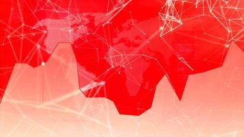 Red graph of danger. Motion. Red chart with moving dot on graph. Dangerous value on moving analytics chart. Analysis of economic or global threat video