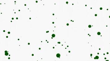 Abstract tiny circles falling down on a white background. Design. Moving particles creating effect of snowfall. video