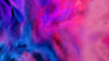 Abstract clouds of colorful smoke. Design. Spreading bright contrasting clouds with light flares. video