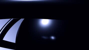 A black pendulum on a gray background. Design.Light animation with a black ball around which the lines rotate in different directions. video