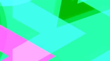Light background. Motion. Multi-colored triangle shapes fall in different directions of the footage in animation. video