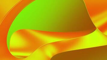 Slowly rotating flexible calm round shape of an orange color. Design. Gradient colorful abstraction. video