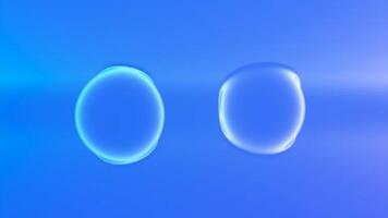Blue and pink background with bubbles. Design. Rolling bubbles in different directions made in cartoon animation. video