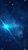 Abstract cosmic space with bright stars. Animation. Moving among bright sparkling stars in outer space of clear night video