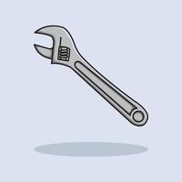 Mechanic Wrench Cartoon design illustration and icon for website, digital and print vector