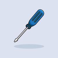 Mechanic Screwdriver. Screwdriver repair Cartoon design illustration and icon for website, digital and print vector