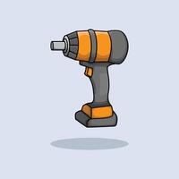Impact Wrench Repair Tool Cartoon design illustration and icon for website, digital and print vector