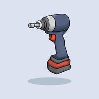 illustration Impact Wrench. design Wrench. Impact Wrench Repair Tool Cartoon design illustration and icon for website, digital and print vector