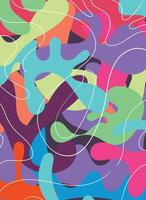 a colorful abstract painting of a colorful design. vector