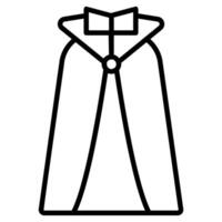 A black and white illustration of a cape vector