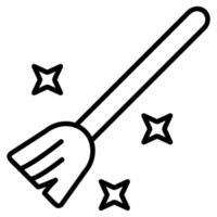 A broom with stars on it and a star vector