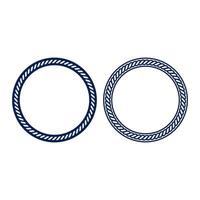 Modern circular illustration of rope variation design icon vector