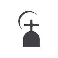 gravestone illustration design vector