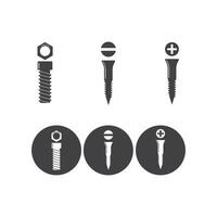 nut and screw icon illustration design vector