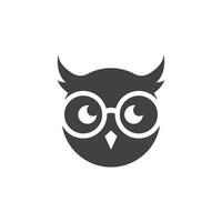 geek owl icon illustration vector