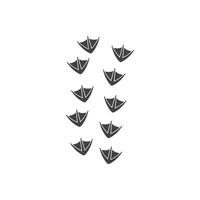 print of duck foot illustration design vector