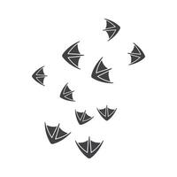 print of duck foot illustration design vector