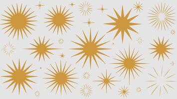 Set of blinking stars, sparks and sparkles. Magic light vector