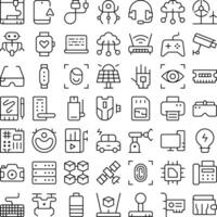Technology Tech Electronics Icon Set. Perfect for user interface, new application vector