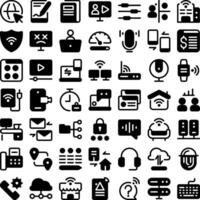 Telecommuting Teleworking WFH WFC Work Job Remote Working Icon Set. Perfect for user interface, new application vector