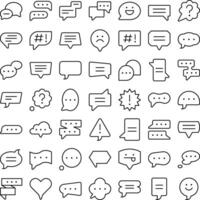 Speech Bubble Chat Conversation Talk Message Icon Set. Perfect for user interface, new application vector