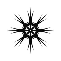 Snowflake icon. Simple snowflake of black lines. Festive decoration for New Year and Christmas vector
