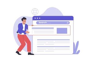 Website featured snippets concept illustration vector