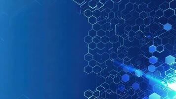 Abstract digital background with blue light and geometric shapes, reflecting innovation and technology in modern design. video