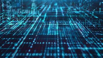 Abstract digital background with vibrant blue lines and data streams, perfect for technology and futuristic themes. video