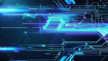 Futuristic technology background with abstract circuit patterns and glowing lines, ideal for digital and high-tech concepts. video