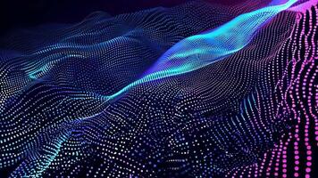 Futuristic abstract design featuring vibrant lines and particles in a dynamic pattern, perfect for tech and digital art projects. video