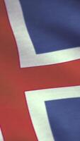 Iceland Flag. Background Seamless Looping Animation. Iceland Country flag animation waving in the breeze video