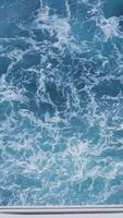 View from the cruise ship on the waves from the Board. Stock. Beautiful vacation on the sea on a Sunny day. Rest, weekend, pleasure video