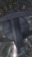 Illustration of abstract distortion of outer space. Abstract movement of a figure in space that distorts it video