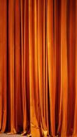The yellow curtain. Theatrical scenes with light from the spotlights in the closed position video