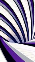 Abstract background with animated hypnotic tunnel of colorful stripes, seamless loop. Animation. Endless rotating funnel of white, purple, and black colors. video