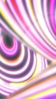 Colorful twisted lines flowing fast, seamless loop. Abstract motion background with narrow lines of neon light. video