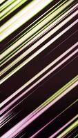 Purple and green flashing lines blinking slowly, seamless loop. Animation. Abstract neon glowing narrow lines in slow motion on dark background. video